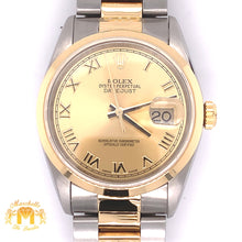Load image into Gallery viewer, Rolex Datejust Watch with Two-tone Oyster Bracelet (36 mm, roman numerals dial)