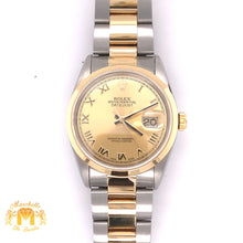 Load image into Gallery viewer, Rolex Datejust Watch with Two-tone Oyster Bracelet (36 mm, roman numerals dial)