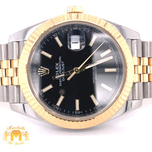 Load image into Gallery viewer, 41mm Rolex Datejust 2 Watch with Two-tone Jubilee Bracelet (fluted bezel, black dial)
