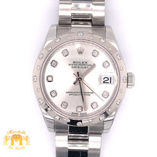 Load image into Gallery viewer, 31mm Ladies’ Rolex Datejust Watch with Stainless Steel Oyster Bracelet (factory diamond dial & bezel)