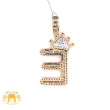 Load image into Gallery viewer, Baguette Diamond and Gold Initial Pendant & Cuban Link Chain Set