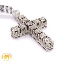 Load image into Gallery viewer, 14k Gold High-rise Cross Diamond Pendant (Solid Back)