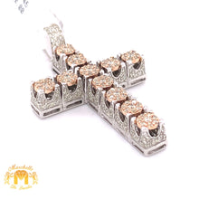 Load image into Gallery viewer, 14k Gold High-rise Cross Diamond Pendant (Solid Back)