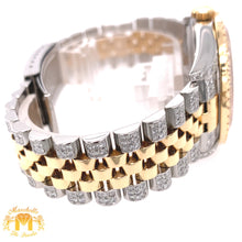 Load image into Gallery viewer, 36mm Stainless Steel Rolex Datejust Watch with Two-tone Jubilee Bracelet (quick-set, custom diamond dial)