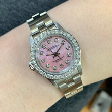 Load image into Gallery viewer, 24mm Ladies’ Rolex Oyster Perpetual Stainless Steel Diamond Watch (diamond hour markers)