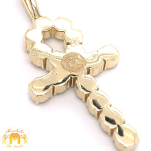 Load image into Gallery viewer, 14k Gold Large Ankh Pendant with Round Diamond (solid back)