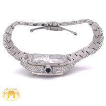 Load image into Gallery viewer, 40mm Iced Out Cartier Santos Diamond Watch  (stainless steel, skeleton)