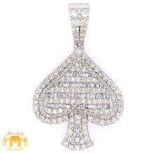 Load image into Gallery viewer, 14k Gold Ace of Spades Diamond Pendant and Miami Cuban Link Chain Set
