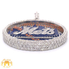 Load image into Gallery viewer, 9.9ct Diamond 14k White Gold Custom Mets Pendant (Solid)
