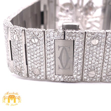 Load image into Gallery viewer, 40mm Iced Out Cartier Santos Diamond Watch  (stainless steel, skeleton)