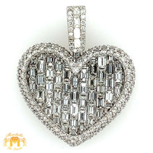 Load image into Gallery viewer, 5.55ct Diamonds 14k Gold Heart Pendant (emerald-cut VS diamonds, choose gold color)