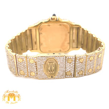 Load image into Gallery viewer, Iced Out Ladies' 18k Gold Cartier Diamond Watch (29 mm)