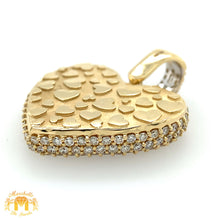 Load image into Gallery viewer, 5.55ct Diamonds 14k Gold Heart Pendant (emerald-cut VS diamonds, choose gold color)