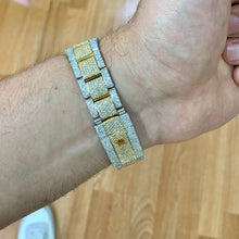 Load image into Gallery viewer, 41mm Fully Iced Out Diamond Rolex Datejust 2 Watch with Two-tone Oyster Bracelet (baguette bezel)