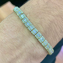 Load image into Gallery viewer, 4.9ct Diamond 14k Gold 5.5mm Strip Bracelet (unisex, choose your color)