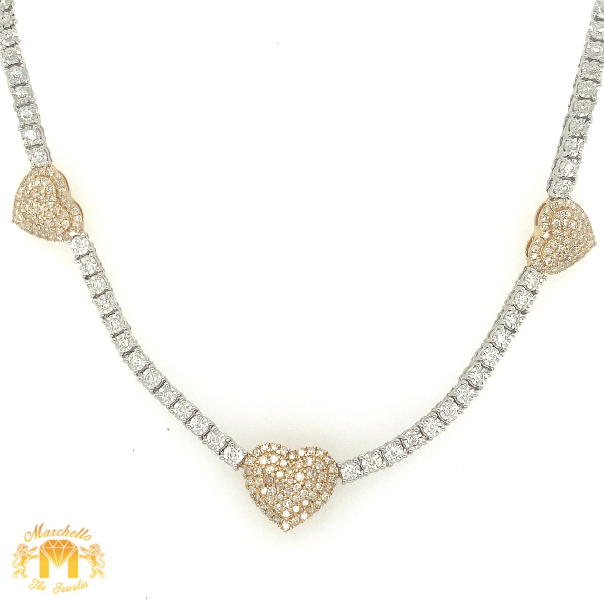 HAPPY HEART NECKLACE 3 MOTIFS DIAMOND