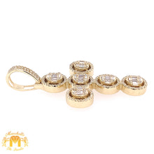 Load image into Gallery viewer, 14k Gold Cross Diamond Pendant and Miami Cuban Link Chain Set