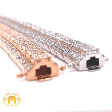 Load image into Gallery viewer, 14k Gold 9mm Pyramid Link Bracelet with Round Diamond (solid back)