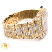 Load image into Gallery viewer, Iced Out Ladies' 18k Gold Cartier Diamond Watch (29 mm)