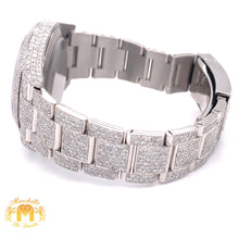 Load image into Gallery viewer, Iced Out Rolex Oyster Perpetual Diamond Watch with Stainless Steel Oyster Bracelet (39 mm, purple dial)