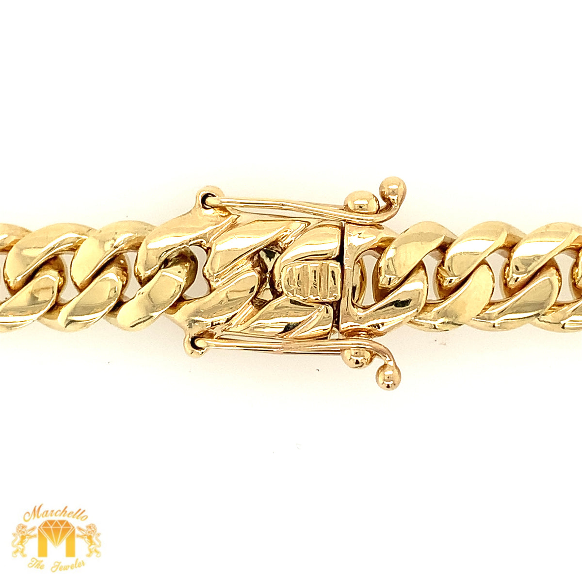 Men's 14K Solid Yellow Gold Miami Cuban Link Bracelet