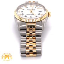 Load image into Gallery viewer, 36mm Rolex Datejust Watch with Two-tone Jubilee Bracelet (quick set, diamond hour markers)
