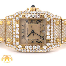 Load image into Gallery viewer, Iced Out Ladies' 18k Gold Cartier Diamond Watch (29 mm)