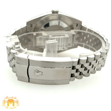 Load image into Gallery viewer, 4ct Diamond 41mm Rolex Datejust 2 Watch with Stainless Steel Jubilee Bracelet (custom azur blue dial, papers, 2021)