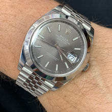Load image into Gallery viewer, 41mm Rolex Datejust 2 Watch with Stainless Steel Jubilee Bracelet (asphalt grey dial, papers)