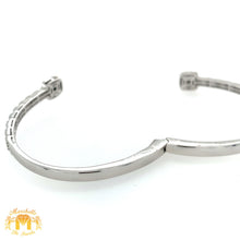 Load image into Gallery viewer, White Gold and Diamond Twin Squares Cuff Bracelet and Ring Set