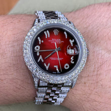 Load image into Gallery viewer, 5.5ct Diamond Rolex Datejust Watch with Stainles Steel Jubilee Bracelet (quick-set, 2 row diamond bezel)