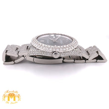 Load image into Gallery viewer, Iced Out Rolex Oyster Perpetual Diamond Watch with Stainless Steel Oyster Bracelet (39 mm, gray dial)