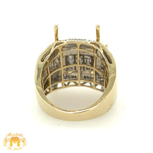Load image into Gallery viewer, Gold Truck Ring with  baguette and round diamonds