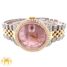 Load image into Gallery viewer, 36mm Stainless Steel Rolex Datejust Watch with Two-tone Jubilee Bracelet (quick-set, custom diamond dial)
