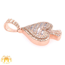 Load image into Gallery viewer, 14k Gold Ace of Spades Diamond Pendant and Miami Cuban Link Chain Set
