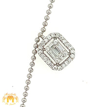 Load image into Gallery viewer, VVS/vs high clarity diamonds set in a 18k White Gold 5 Squares Ladies' Diamond Necklace (VVS baguettes)