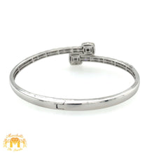Load image into Gallery viewer, White Gold and Diamond Twin Squares Cuff Bracelet and Ring Set