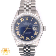Load image into Gallery viewer, 36mm Diamond Rolex Datejust Watch with Stainless Steel Jubilee Bracelet (non quick-set)