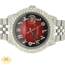 Load image into Gallery viewer, 5.5ct Diamond Rolex Datejust Watch with Stainles Steel Jubilee Bracelet (quick-set, 2 row diamond bezel)