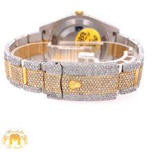 Load image into Gallery viewer, 41mm Fully Iced Out Diamond Rolex Datejust 2 Watch with Two-tone Oyster Bracelet (baguette bezel)
