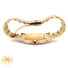 Load image into Gallery viewer, Iced Out Ladies' 18k Gold Cartier Diamond Watch (29 mm)