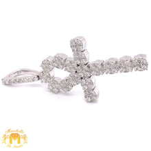 Load image into Gallery viewer, 14k Gold Large Ankh Pendant with Round Diamond (solid back)