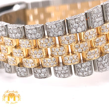 Load image into Gallery viewer, Iced Out Rolex Sky-dweller Watch with Two-tone Jubilee Bracelet (champagne dial, papers)