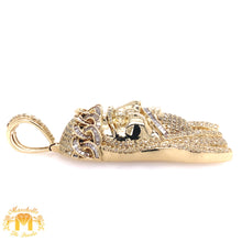 Load image into Gallery viewer, Extra Large 4.76ct Diamond 14k Gold Jesus Face Pendant (Solid)