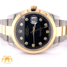 Load image into Gallery viewer, 41mm Rolex Datejust 2 Watch with Two-tone Oyster Bracelet (smooth bezel, factory diamond dial)