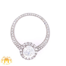 Load image into Gallery viewer, 18k White Gold Engagement Ring / Charm with  Round Diamond (solitaire center)