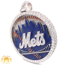 Load image into Gallery viewer, 9.9ct Diamond 14k White Gold Custom Mets Pendant (Solid)