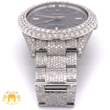 Load image into Gallery viewer, Iced Out Rolex Oyster Perpetual Diamond Watch with Stainless Steel Oyster Bracelet (39 mm, gray dial)