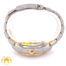 Load image into Gallery viewer, 41mm Fully Iced Out Diamond Rolex Datejust 2 Watch with Two-tone Oyster Bracelet (baguette bezel)