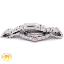 Load image into Gallery viewer, Iced Out Rolex Oyster Perpetual Diamond Watch with Stainless Steel Oyster Bracelet (39 mm, purple dial)